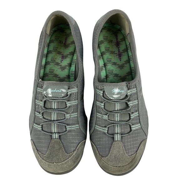 Skechers Relaxed Fit Breathe Easy Allure Gray Slip On Sneakers Shoes Size 10 - Picture 5 of 13
